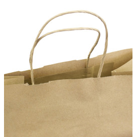 Papírové Tašky Kraft Hnědý s Ouškems 100g/m² 30+18x29cm (200 Ks)