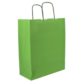 Papírové Tašky Zelený s Ouškems 100g/m² 25+11x31cm (25 Ks)