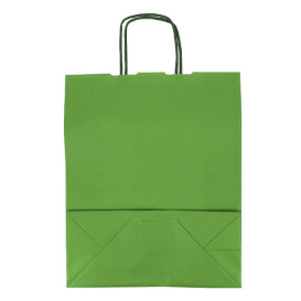 Papírové Tašky Zelený s Ouškems 100g/m² 25+11x31cm (25 Ks)
