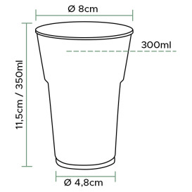Opakovaně použitelný Ekonomický Kelímek PS "Diamant" Krystal 350ml Ø8,0cm (400 Ks)