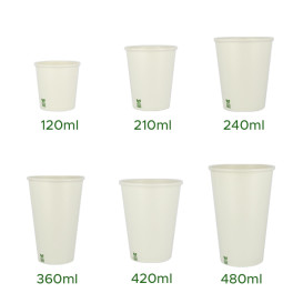 Papírový Kelímek Bez Plastů 16 Oz/480ml Bílý Ø9cm (1.000 Ks)