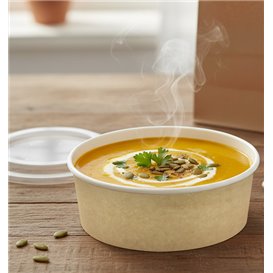 Kartonová Miska Kraft s Víčko PP 19 Oz/550 ml (250 Ks)