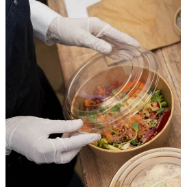 Kartonová Miska Kraft-Kraft + Víčko PET 38Oz/1140ml (25 Ks)