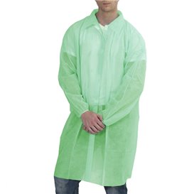 Šaty pro Pacienty z Netkané Textilie PP na Suchý Zip a bez Kapsy Zelený XL 25gr (1 Ks)