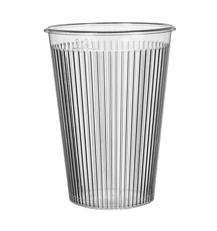 Kelímek " Ribbed " PS Průhledný 200 ml (25 Ks) Kelímek " Ribbed " PS Průhledný 200 ml (25 Ks)
