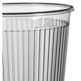 Kelímek " Ribbed " PS Průhledný 200 ml (25 Ks)