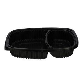 Potravinářské Obaly PP Černá 2 Vrstvy 1250ml 255x189x45mm (320 Ks)
