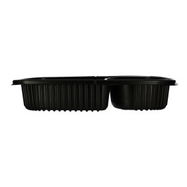 Potravinářské Obaly PP Černá 2 Vrstvy 1250ml 255x189x45mm (320 Ks)