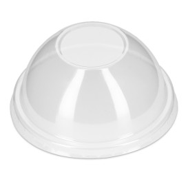 Plastové Víčko na Kelímek Vypouklé Zavřeno Miska PP Transparentní Ø7,9cm (100 Ks)