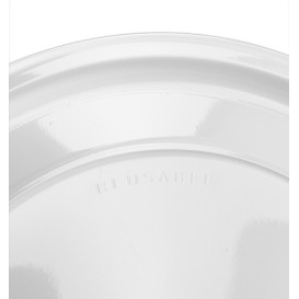 Opakovaně použitelná deska PS Kulatý bílý Ø32cm (180 ks)