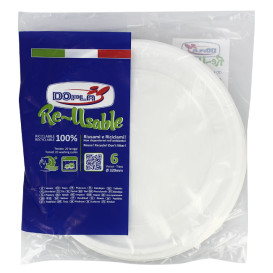 Opakovaně použitelná deska PS Kulatý bílý Ø32cm (180 ks)