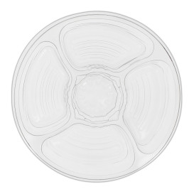 Plastové Misky PET 5 Vrstvami s Víčko Ø26x7cm (100 Ks)