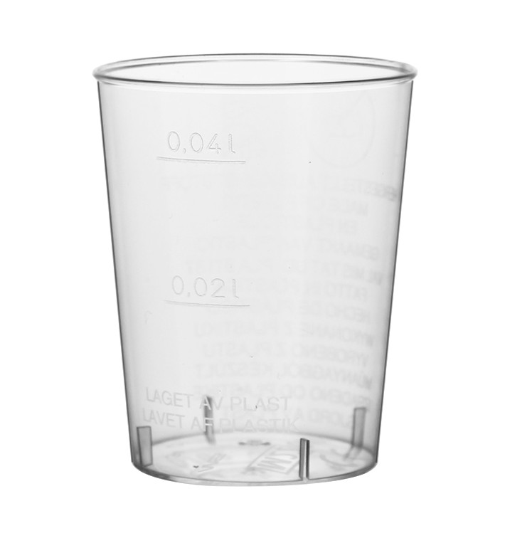 Kelímek Vstřikovaný Průhledný PS 40 ml (50 Ks) Kelímek Vstřikovaný Průhledný PS 40 ml (50 Ks)