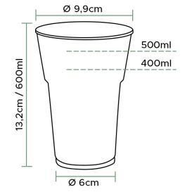 Opakovaně použitelný Kelímek PS "Diamant" Krystal 600ml (25 Ks)