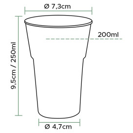 Opakovaně použitelný Kelímek PS "Diamant" Krystal 250ml Ø7,3cm (1.000 Ks)