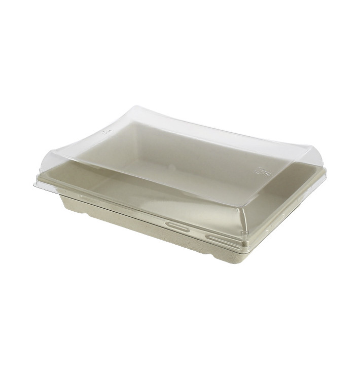 Podnos z Cukrové Třtiny s Víčko 750ml 220x160x60mm (15 Ks) Podnos z Cukrové Třtiny s Víčko 750ml 220x160x60mm (15 Ks)