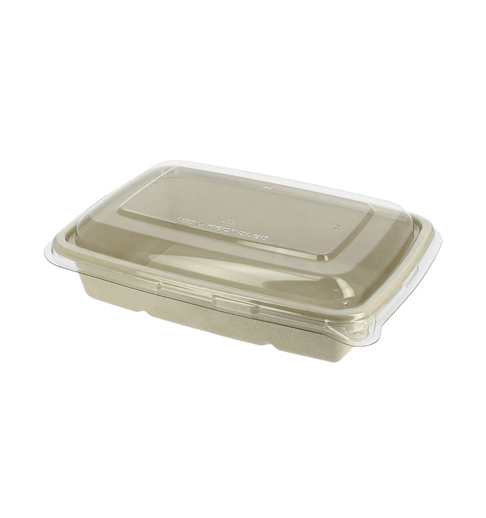 Obaly z Cukrové Třtiny s Víčko 950ml 230x160x60mm (15 Ks) Obaly z Cukrové Třtiny s Víčko 950ml 230x160x60mm (15 Ks)