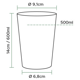 Kelímek Vstřikovaný Průhledný PS 600ml (30 Ks)