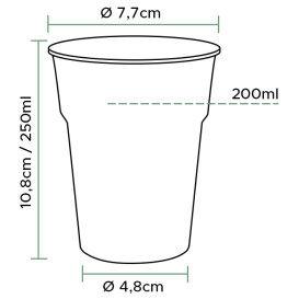 Kelímek na Pivo PP Průhledný 200 ml (40 Ks)