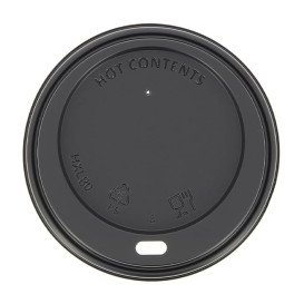 Víčko s Otvorem Černá Kartonové Kelímek 8, 9, 12 Oz Ø8,0cm (1000 Ks)