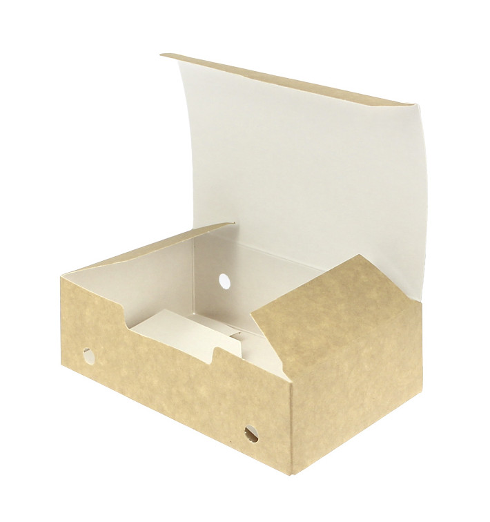 Krabička na Potraviny pro Fast Food Střední Kraft 145x90x45mm (25 Ks) Krabička na Potraviny pro Fast Food Střední Kraft 145x90x45mm (25 Ks)