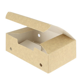 Krabička na Potraviny pro Fast Food Střední Kraft 145x90x45mm (25 Ks)