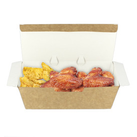 Krabička na Potraviny pro Fast Food Kraft 16,5x7,5x6cm (600 Ks)