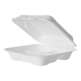 Obaly s Víčkem z Cukrové Třtiny 3 Vrstvami 23x23x7,5cm (50 Ks)