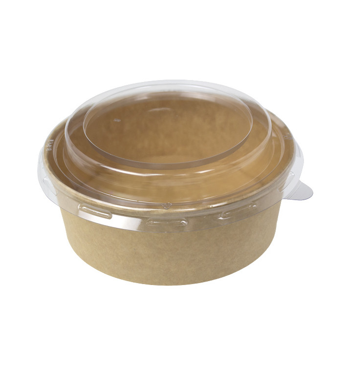 Mísa na Salát Lepenková Kraft-Kraftová s Víkem PP 550ml (50 Ks) Mísa na Salát Lepenková Kraft-Kraftová s Víkem PP 550ml (50 Ks)
