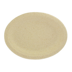 Talíř Oval z Pšeničné Buničiny Přírodní 26x20cm (800 Ks)