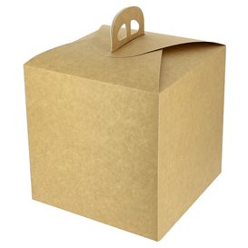 Krabice na panettone z kraftového kartonu 1000g 21,5x21,5x21,5cm (25 Ks) 