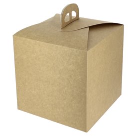 Krabice na panettone z kraftového kartonu 500g 18,5x18,5x18,5cm (25 Ks) 