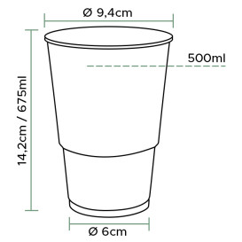 Čirý Plastové Kelímek PP 615ml (50 Ks)