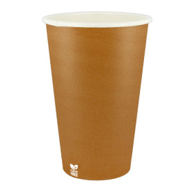 Papírový Kelímek Bez Plastů 16 Oz/480ml "Karamel" Ø9,0cm (1.000 Ks)