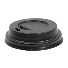 Víčko s Otvorem na Kelímek s 7Oz Černá Ø7,2cm (1000 Ks)