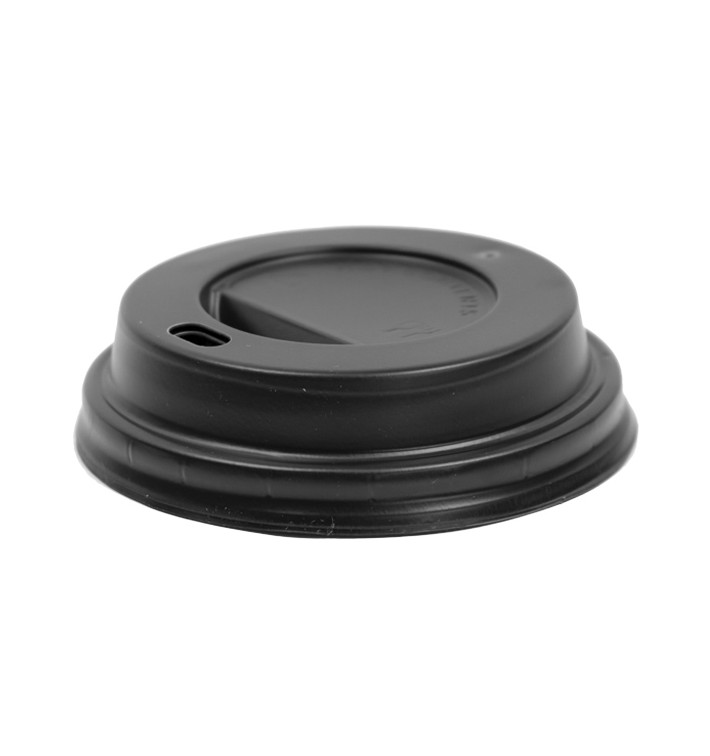 Víčko s Otvorem na Kelímek s 7Oz Černá Ø7,2cm (1000 Ks) Víčko s Otvorem na Kelímek s 7Oz Černá Ø7,2cm (1000 Ks)