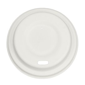 Víčko s Otvorem Lisované Vlákno Bílá Ø6,2cm (2.000 Ks)