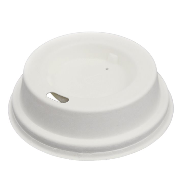 Víčko s Otvorem Lisované Vlákno Bílá Ø7,0cm (60 Ks) Víčko s Otvorem Lisované Vlákno Bílá Ø7,0cm (60 Ks)