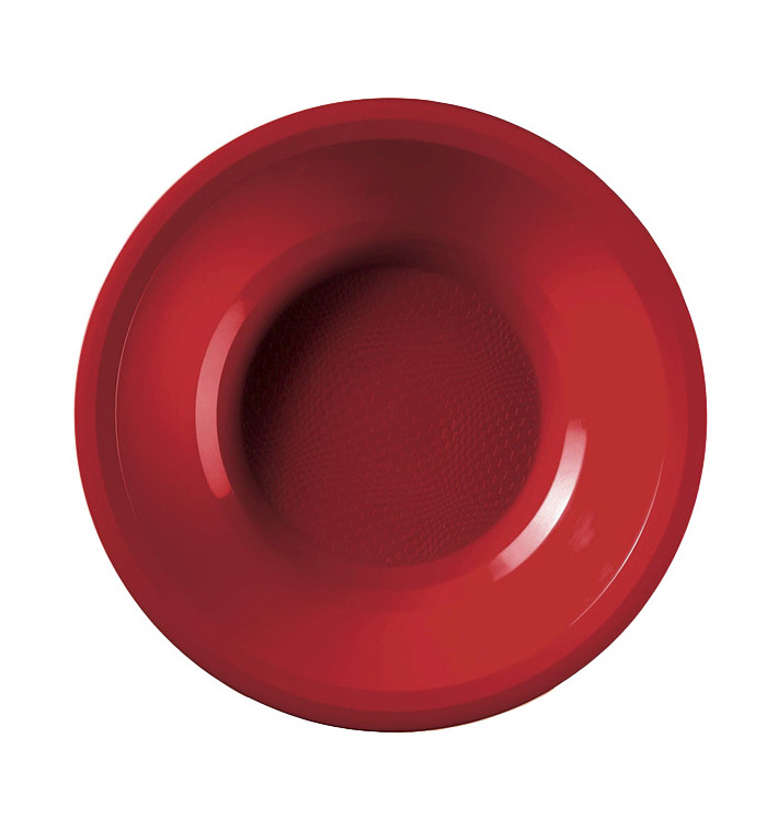 Plastové Talíř Hluboký Červené Round PP Ø195mm (50 Ks) Plastové Talíř Hluboký Červené Round PP Ø195mm (50 Ks)