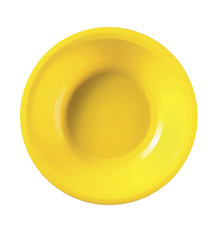 Plastové Talíř Hluboký Žlutá Round PP Ø195mm (50 Ks) Plastové Talíř Hluboký Žlutá Round PP Ø195mm (50 Ks)