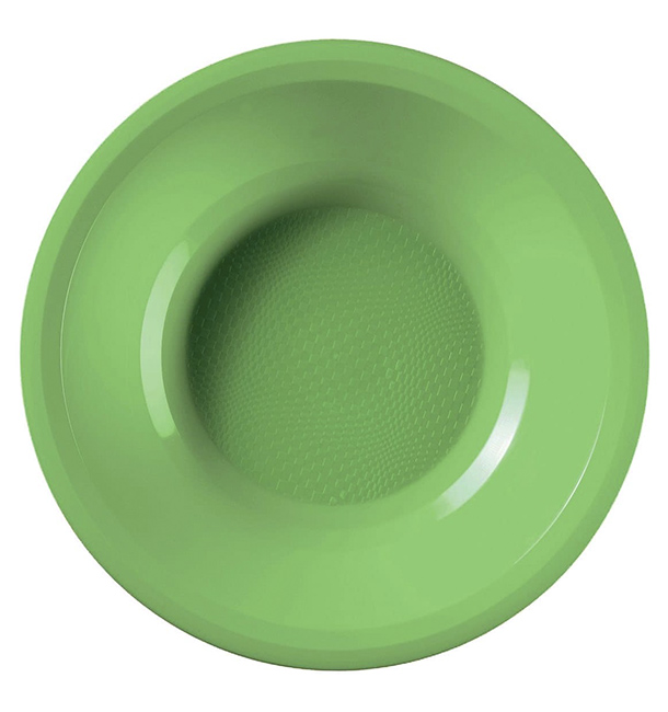 Plastové Talíř Hluboký Zelené Vápno Round PP Ø195mm (600 Ks)