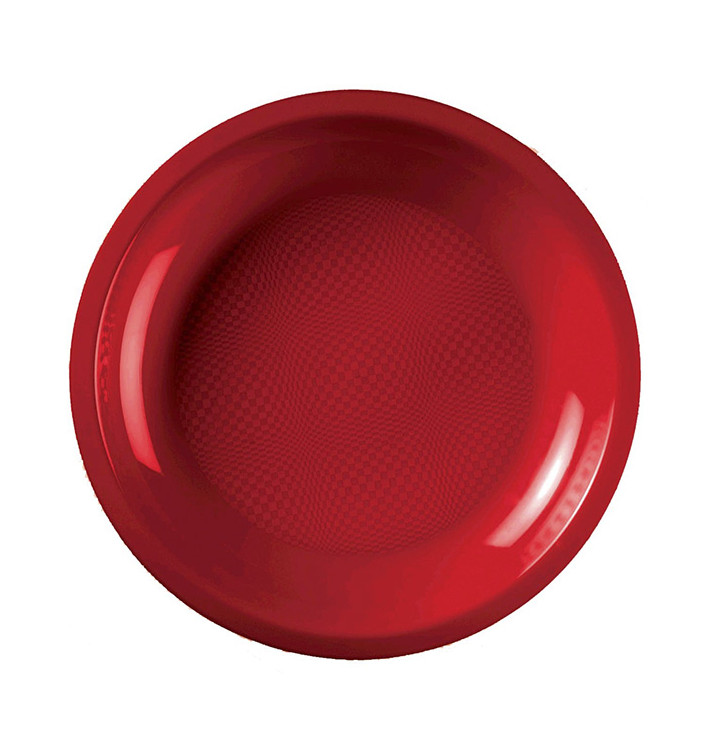 Plastové Talíř Plochá Červené Round PP Ø220mm (25 Ks) Plastové Talíř Plochá Červené Round PP Ø220mm (25 Ks)