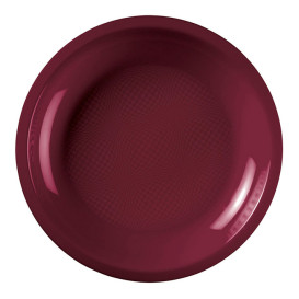 Plastové Talíř Plochá Bordeaux Round PP Ø220mm (50 Ks)