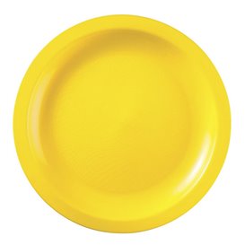 Plastové Talíř Plochá Žlutá Round PP Ø22cm (25 Ks)