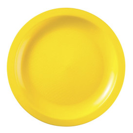 Plastové Talíř Plochá Žlutá Round PP Ø22cm (25 Ks)