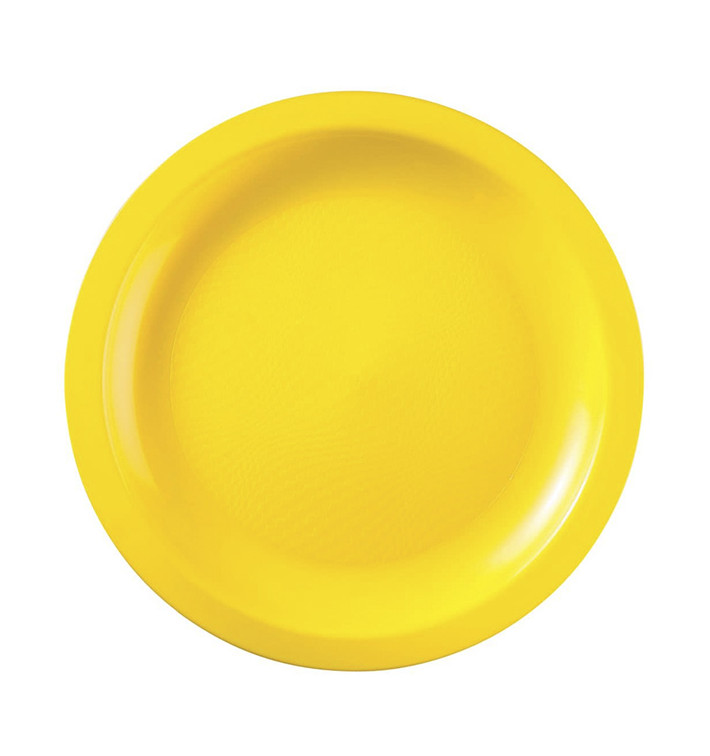 Plastové Talíř Plochá Žlutá Round PP Ø22cm (25 Ks) Plastové Talíř Plochá Žlutá Round PP Ø22cm (25 Ks)