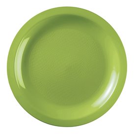 Plastové Talíř Plochá Zelené Vápno Round PP Ø220mm (600 Ks)