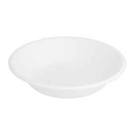 Talíř Hluboký z Cukrové Třtiny Bílý Ø160mm (50 Ks)