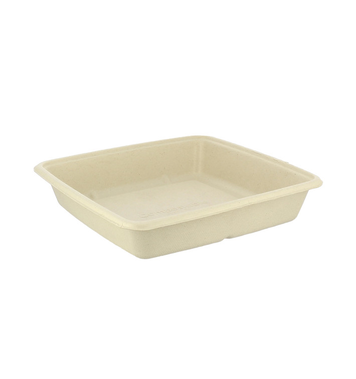 Obaly z Cukrové Třtiny 1000ml 230x230x30mm (75 Ks) Obaly z Cukrové Třtiny 1000ml 230x230x30mm (75 Ks)