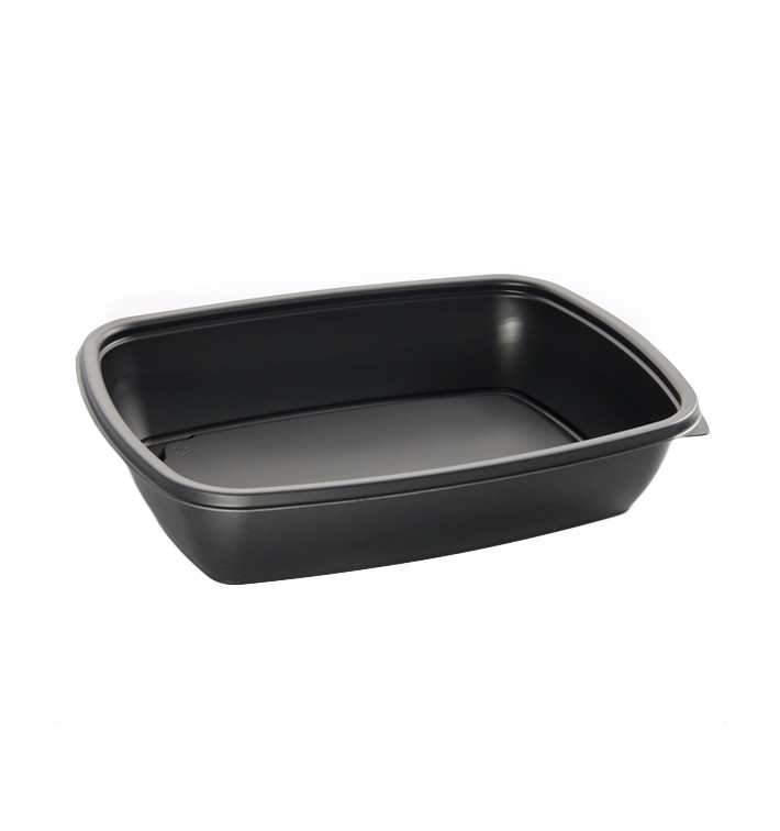 Plastové Obaly PP Černá 900ml 23x16,5cm (300 Ks) Plastové Obaly PP Černá 900ml 23x16,5cm (300 Ks)